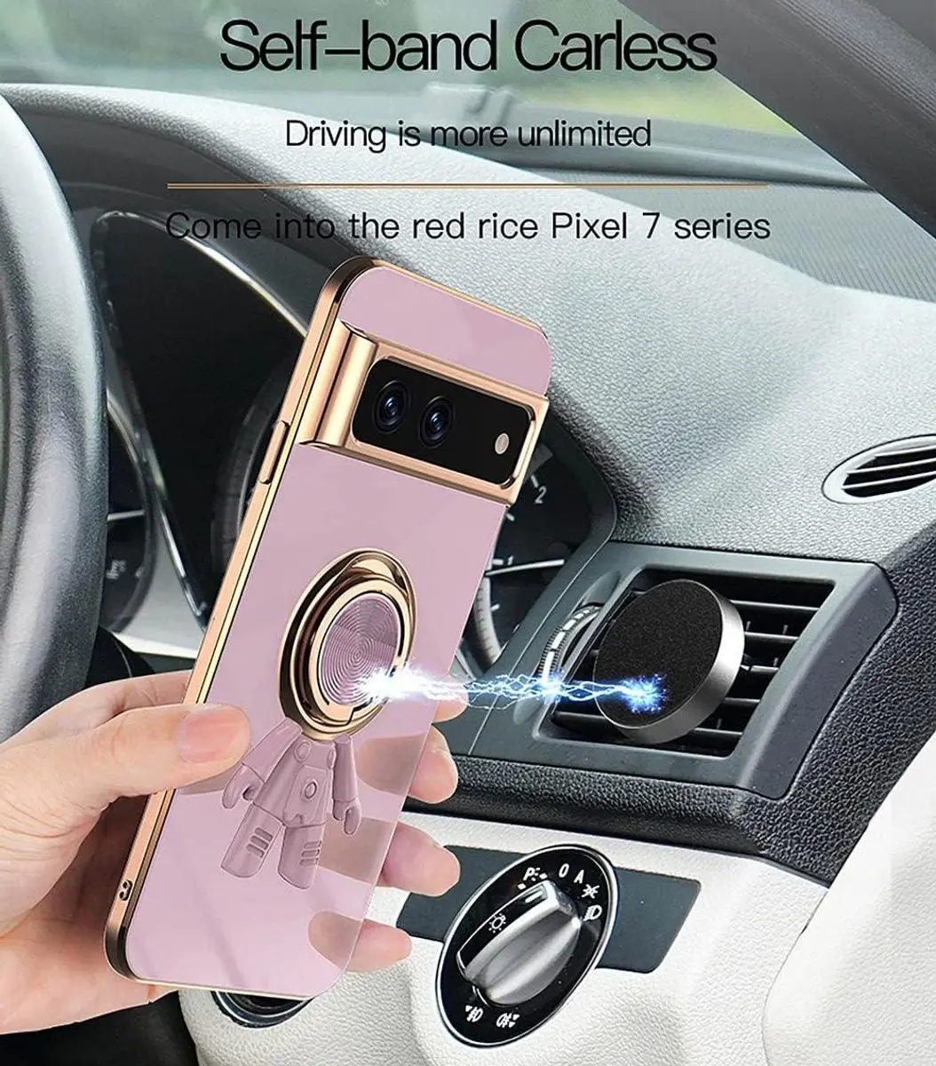 Google Pixel 7 Electroplating Patroon Hoes - Schokbestendig - Wit - afbeelding 2 van 6