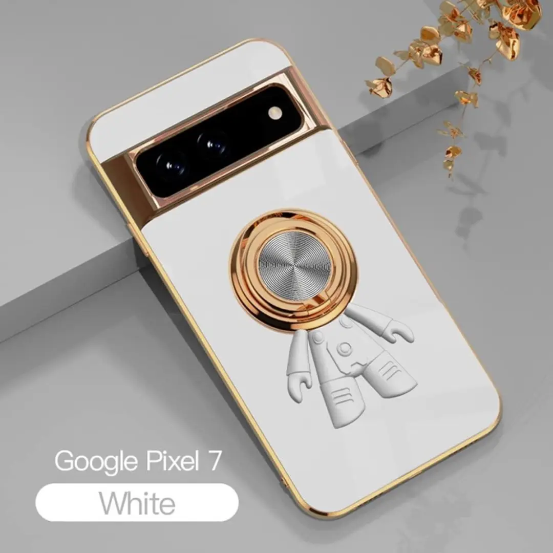 Google Pixel 7 Electroplating Patroon Hoes - Schokbestendig - Wit - afbeelding 3 van 6