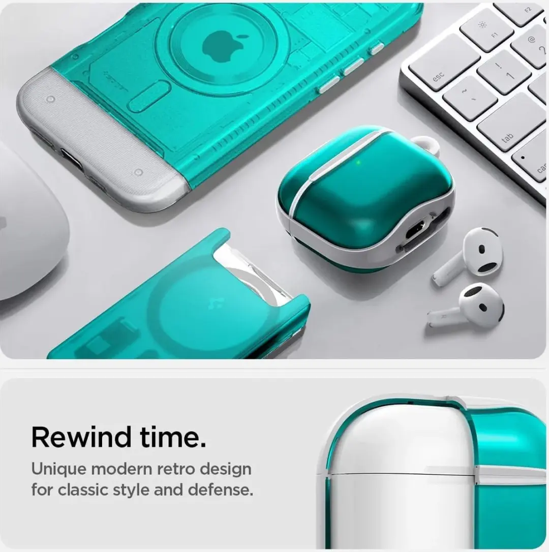 Spigen Classic C1 Hoesje ACS08644 - Apple AirPods 4 - Blauw