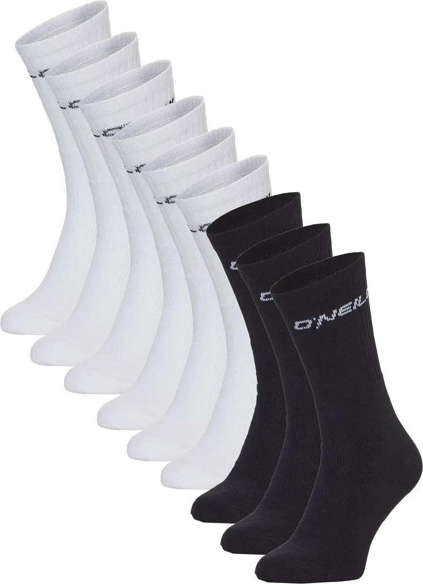 O'Neill Sportsokken 9-Pack Wit/Zwart - Maat 39-42