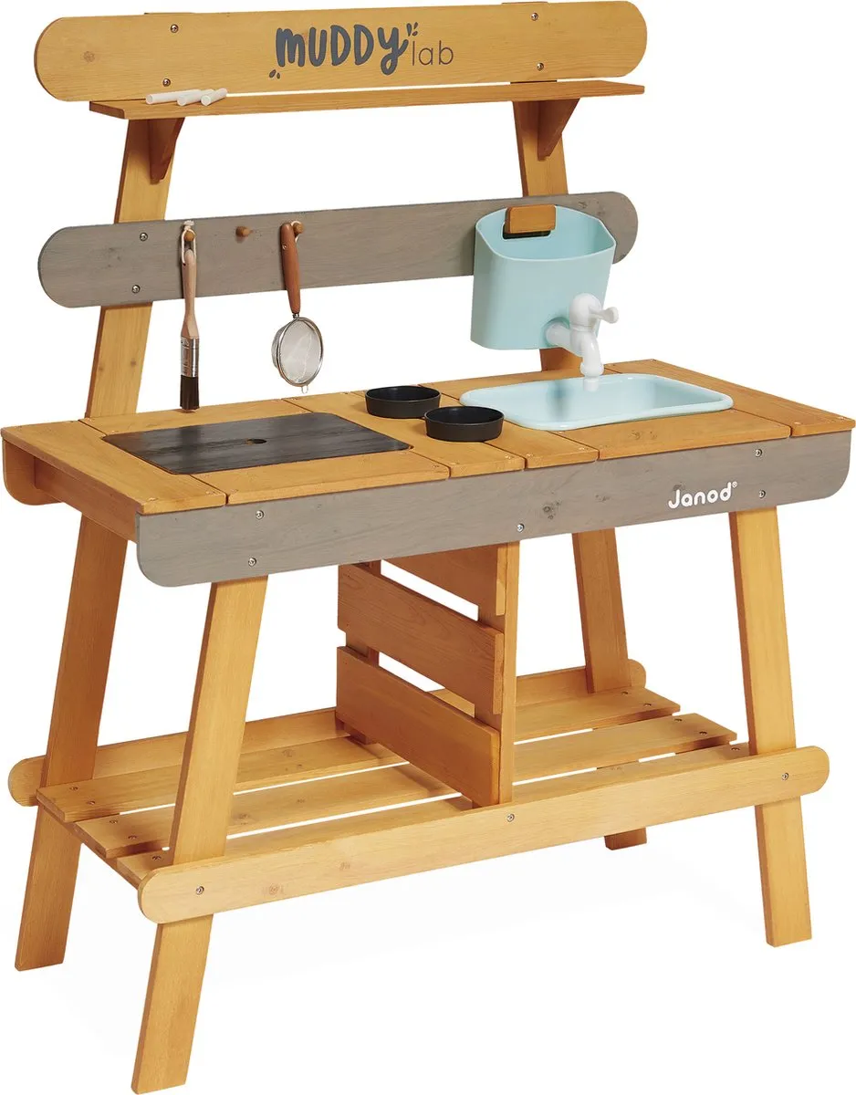 Janod Muddy Lab Houten Speelkeuken Buiten