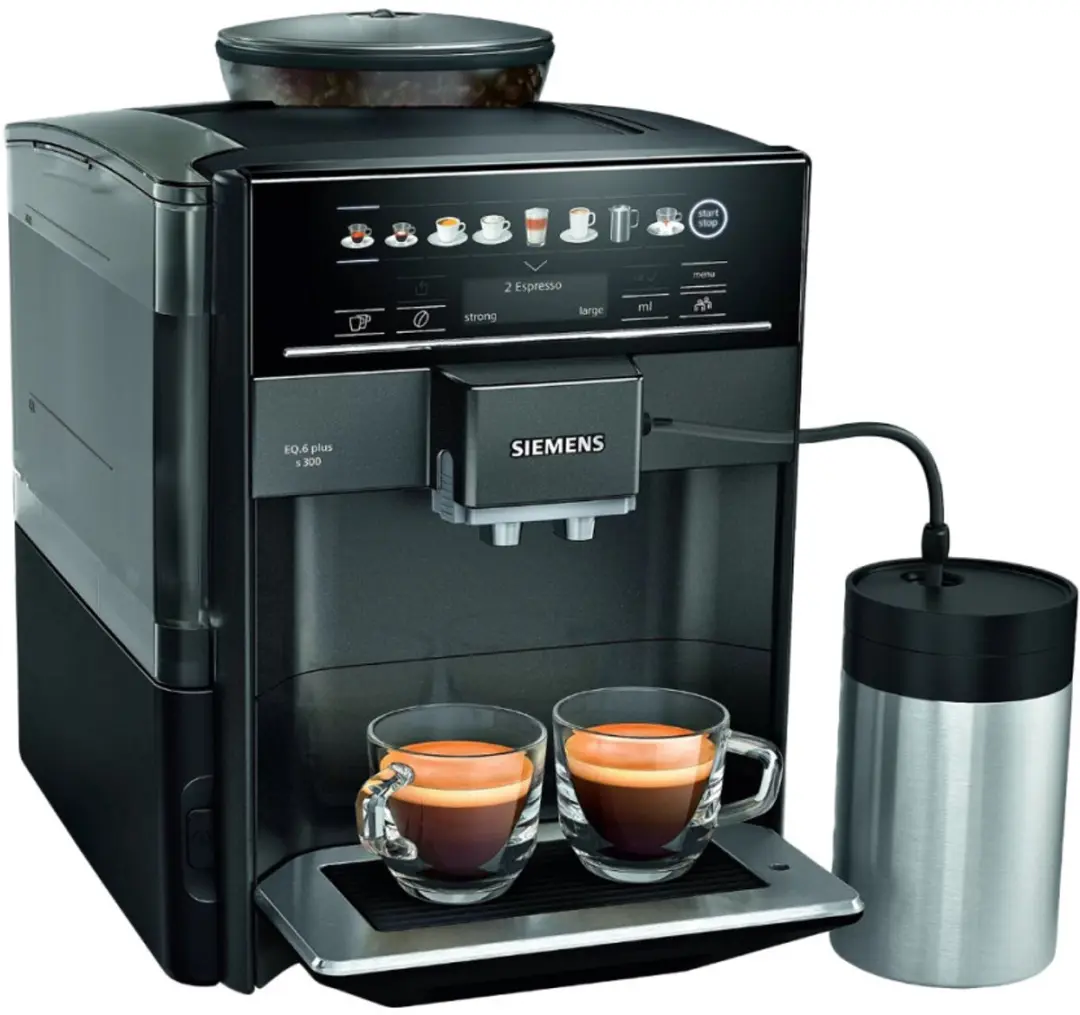 Siemens EQ6 plus s300 Volautomatische Koffiemachine - 1500W - Zwart/Zilver