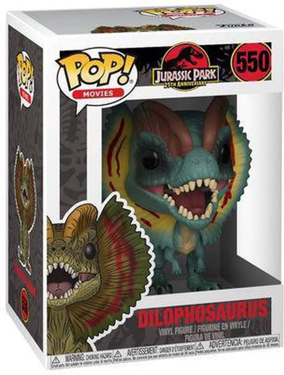 Funko Pop! Jurassic Park Dilophosaurus 26736 - Verzamelfiguur 10cm - Multi