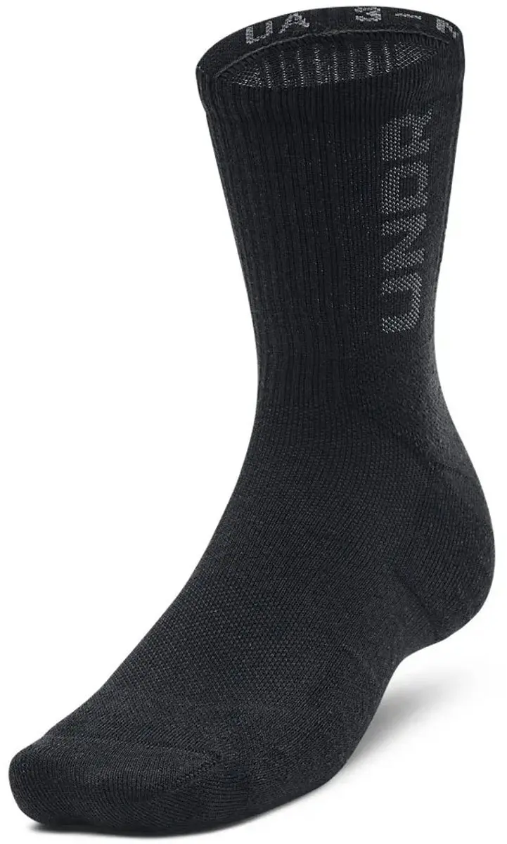 Under Armour 3-Maker Mid Crew Sokken 36-41 - 3 Stuks - Zwart