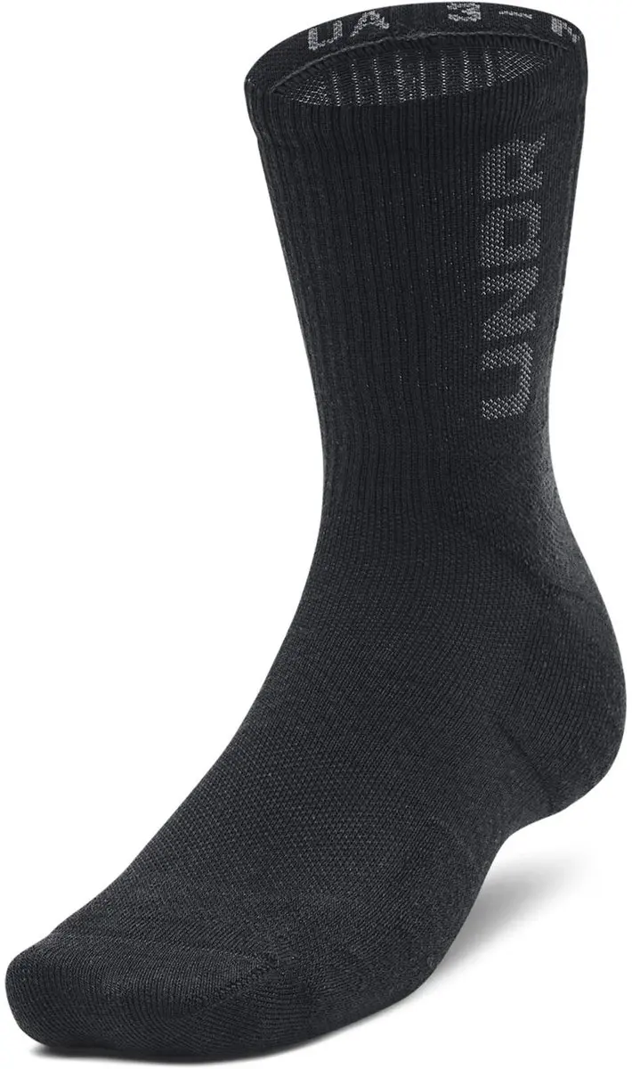 Under Armour 3-Maker Mid Crew Sokken 36-41 - 3 Stuks - Zwart - afbeelding 6 van 6