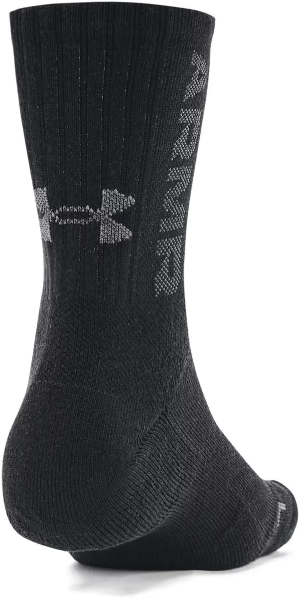 Under Armour 3-Maker Mid Crew Sokken 36-41 - 3 Stuks - Zwart