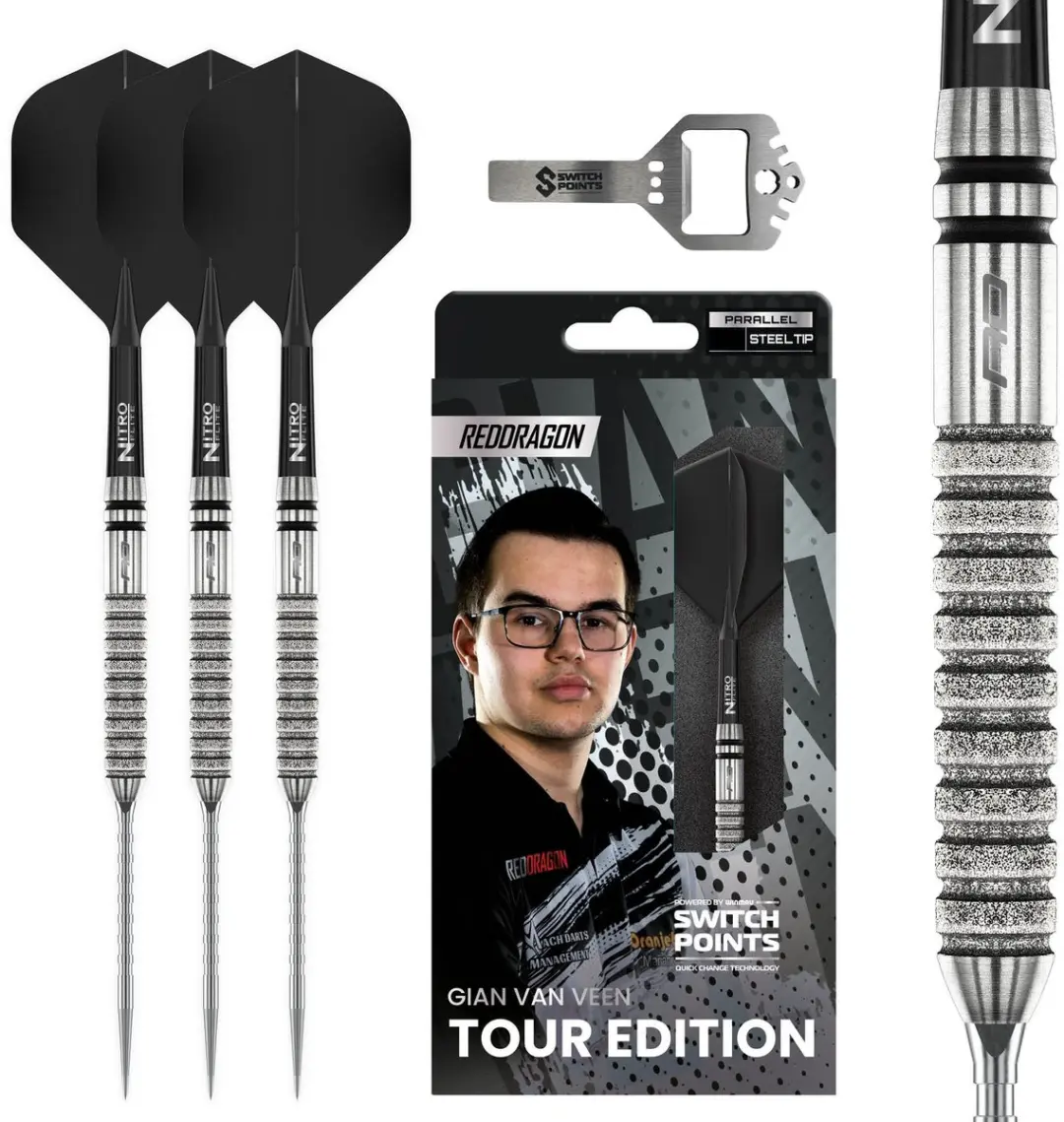 Red Dragon Gian van Veen Tour Edition Switch Point Dartpijlen