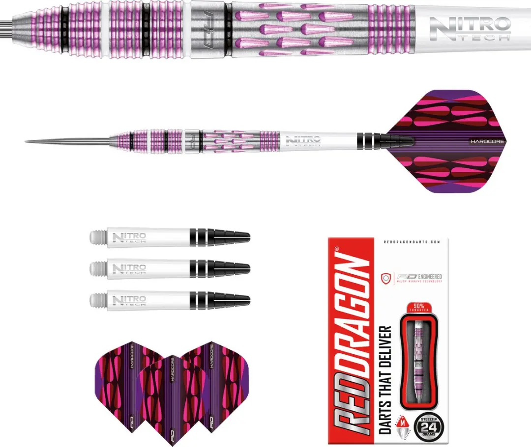Red Dragon Artura Shocking Pink Dartpijlen - 3 Stuks