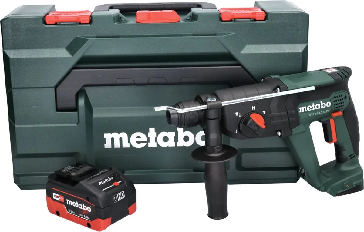 Metabo KH 18 LTX 24 Accu Combihamer 18V 2,1J SDS-plus - 5,5Ah - afbeelding 2 van 5
