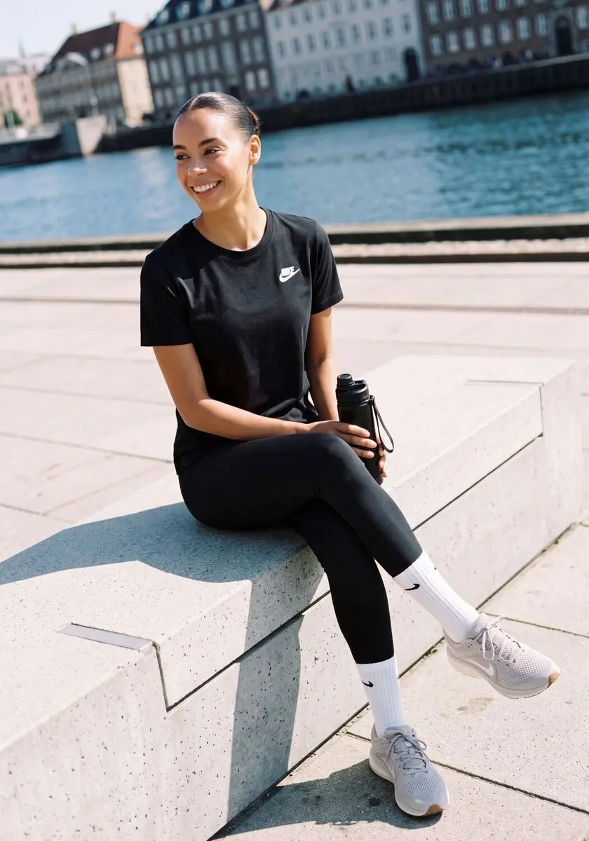 Nike One Women's Trainingsbroek FN3241-011 - 7/8 Lengte - Zwart/Wit