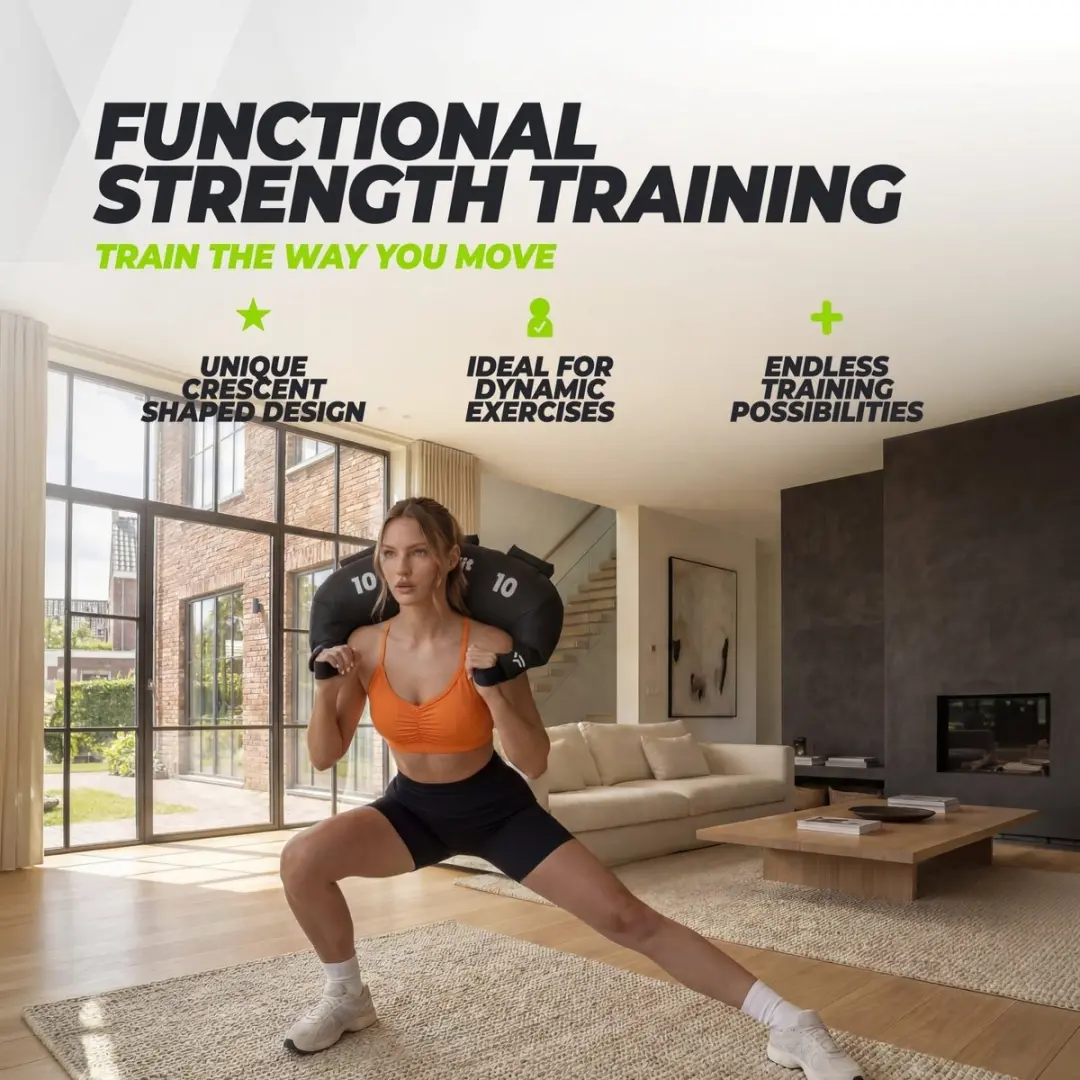 Virtufit Bulgarian Bag 10kg - Zwart - afbeelding 6 van 6