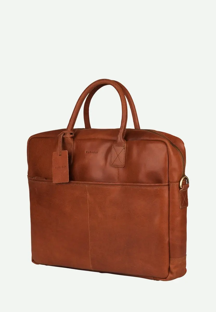 Burkely Fundamentals Vintage Max Worker 17" Laptoptas - Cognac