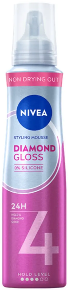 NIVEA Styling Mousse Hold 4 Diamond Gloss Care 150ml