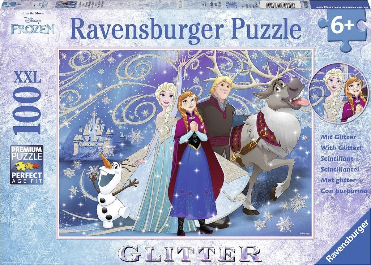 Ravensburger Disney Frozen Glinsterende Sneeuw Puzzel 100 Stuks