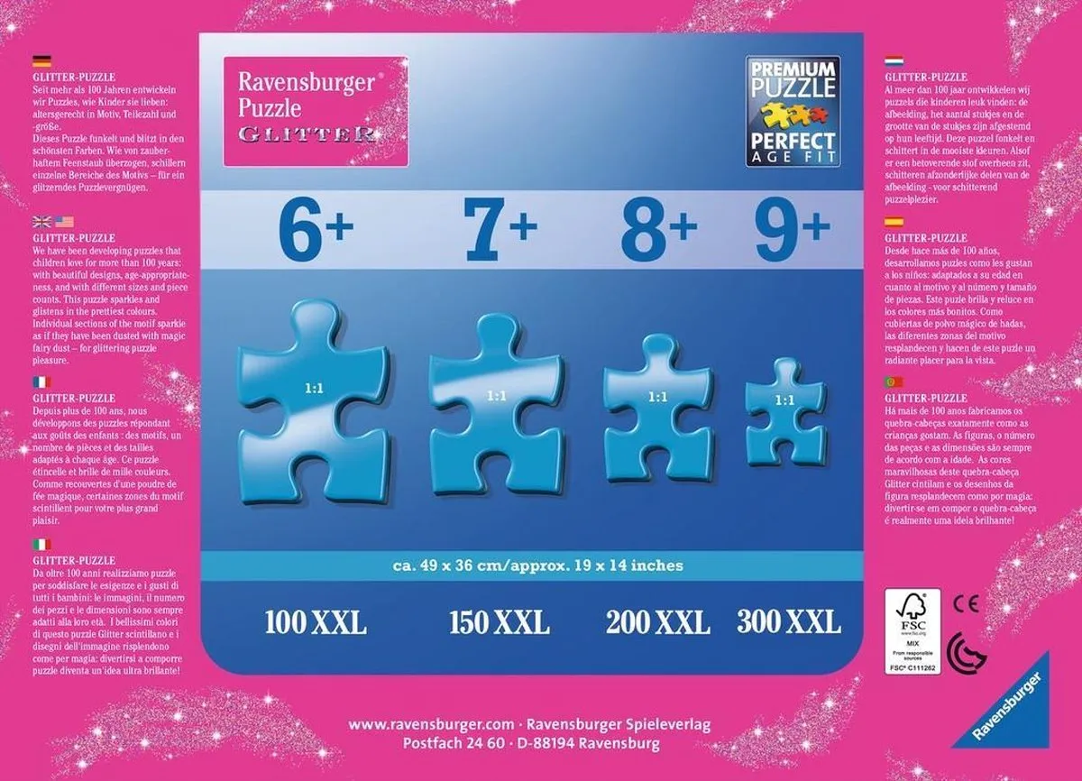 Ravensburger Disney Frozen Glinsterende Sneeuw Puzzel 100 Stuks - afbeelding 5 van 6