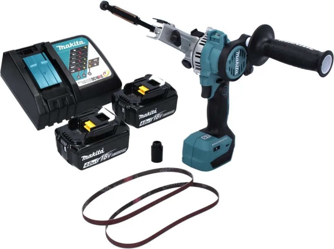 Makita DBS 180 RM Accu-bandvijl 18V - 2x 4.0Ah + Lader