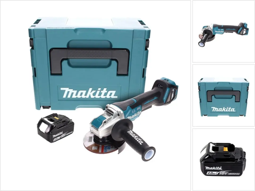 Makita DGA 519 M1J Snoerloze haakse slijper 18 V 125 mm Brushless X-Lock + 1x ac