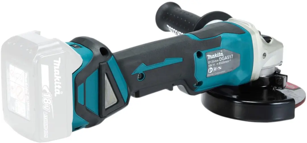 Makita DGA 517 Z Accu Haakse Slijper 18V - 125mm Borstelloos
