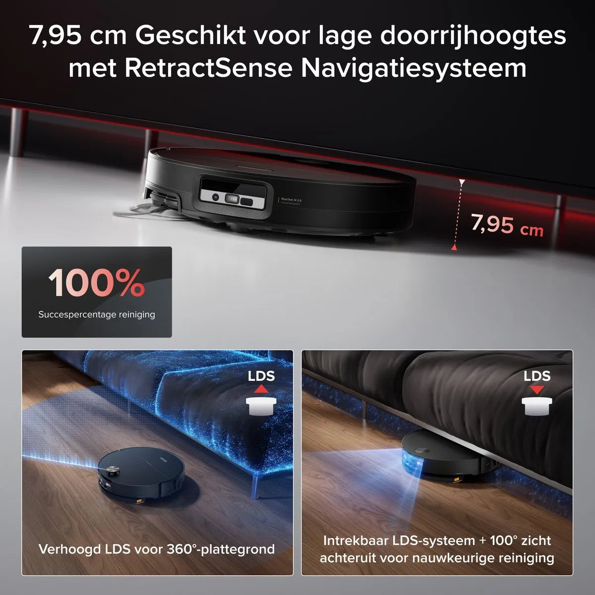 Roborock Saros 20 Sonic S20S52-00 Robotstofzuiger - 36000 Pa - Zwart - afbeelding 6 van 6