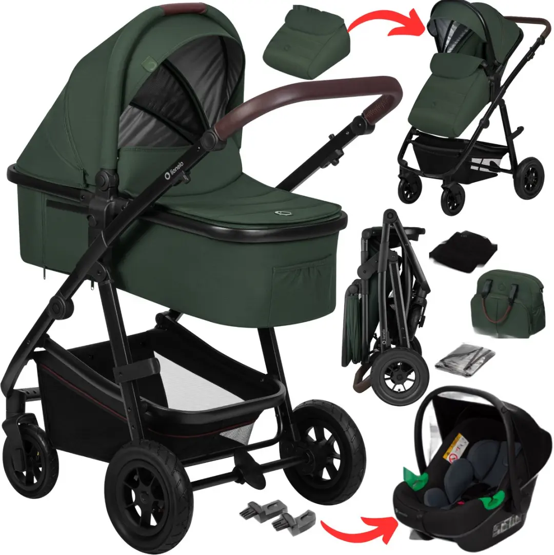 Lionelo Amber Kinderwagen 3-in-1 Groen