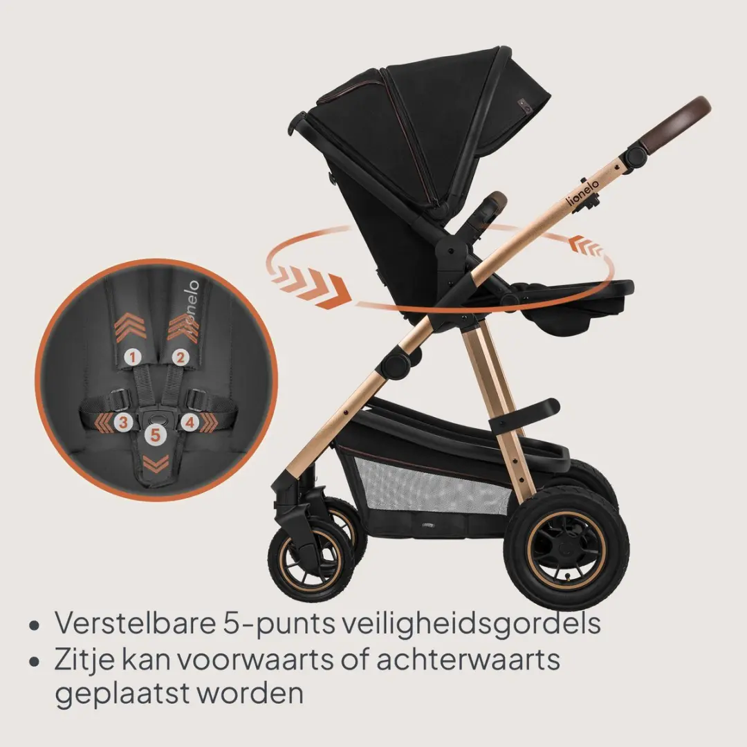 Lionelo Amber Kinderwagen 3-in-1 Groen - 0-22 kg