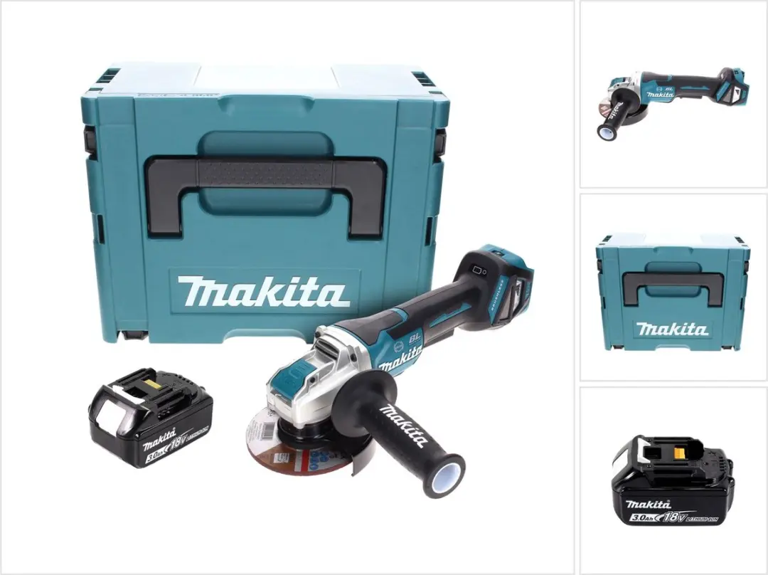 Makita DGA 519 F1J Haakse Slijper 18V 125mm Brushless X-Lock