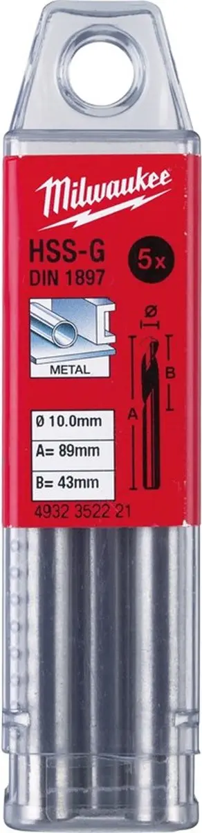 Milwaukee HSS-Ground Metaalboren 10mm