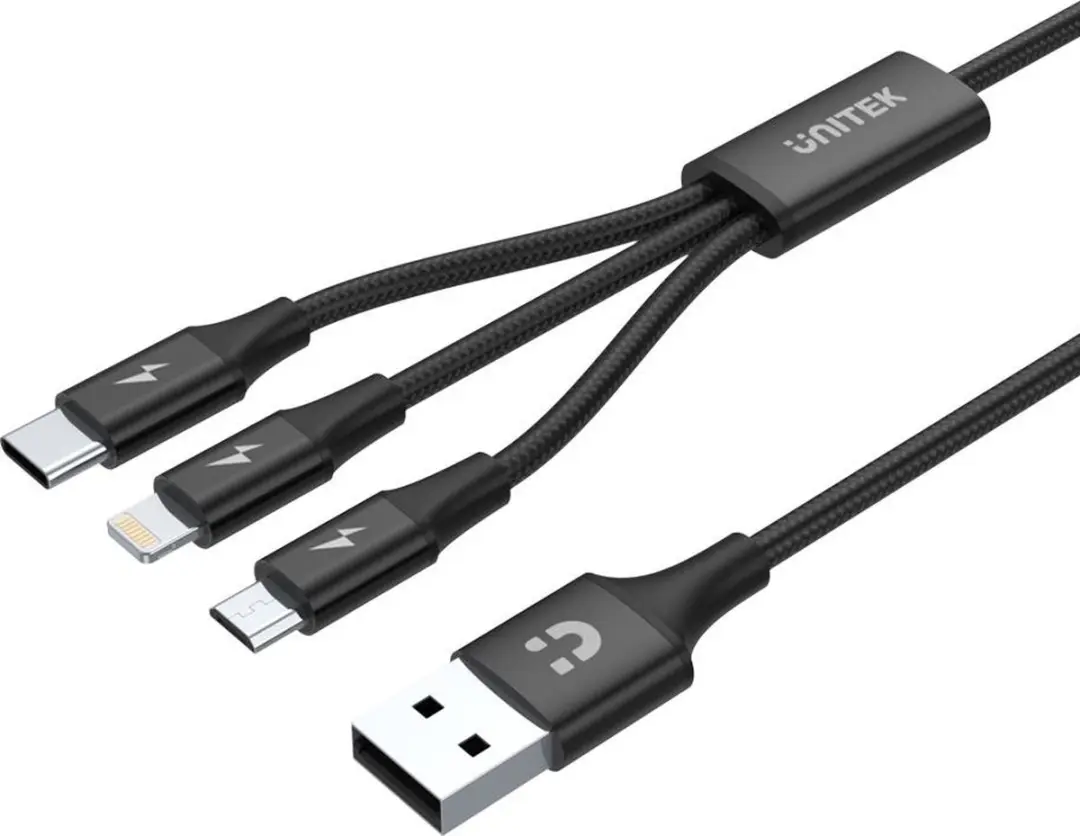 Unitek 3-in-1 USB-Kabel C14049BK