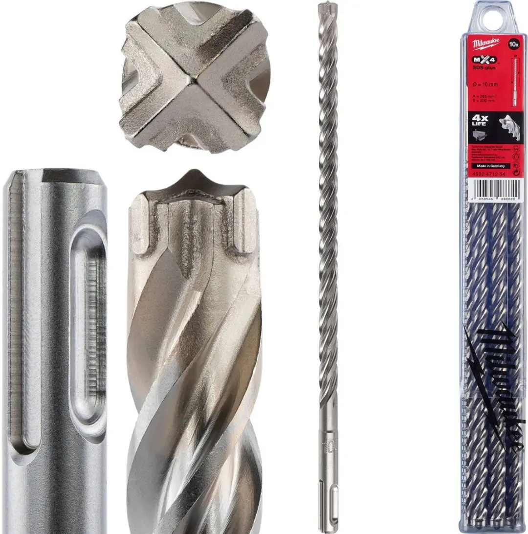 Milwaukee SDS-Plus MX4 Hamerboren 10-delig