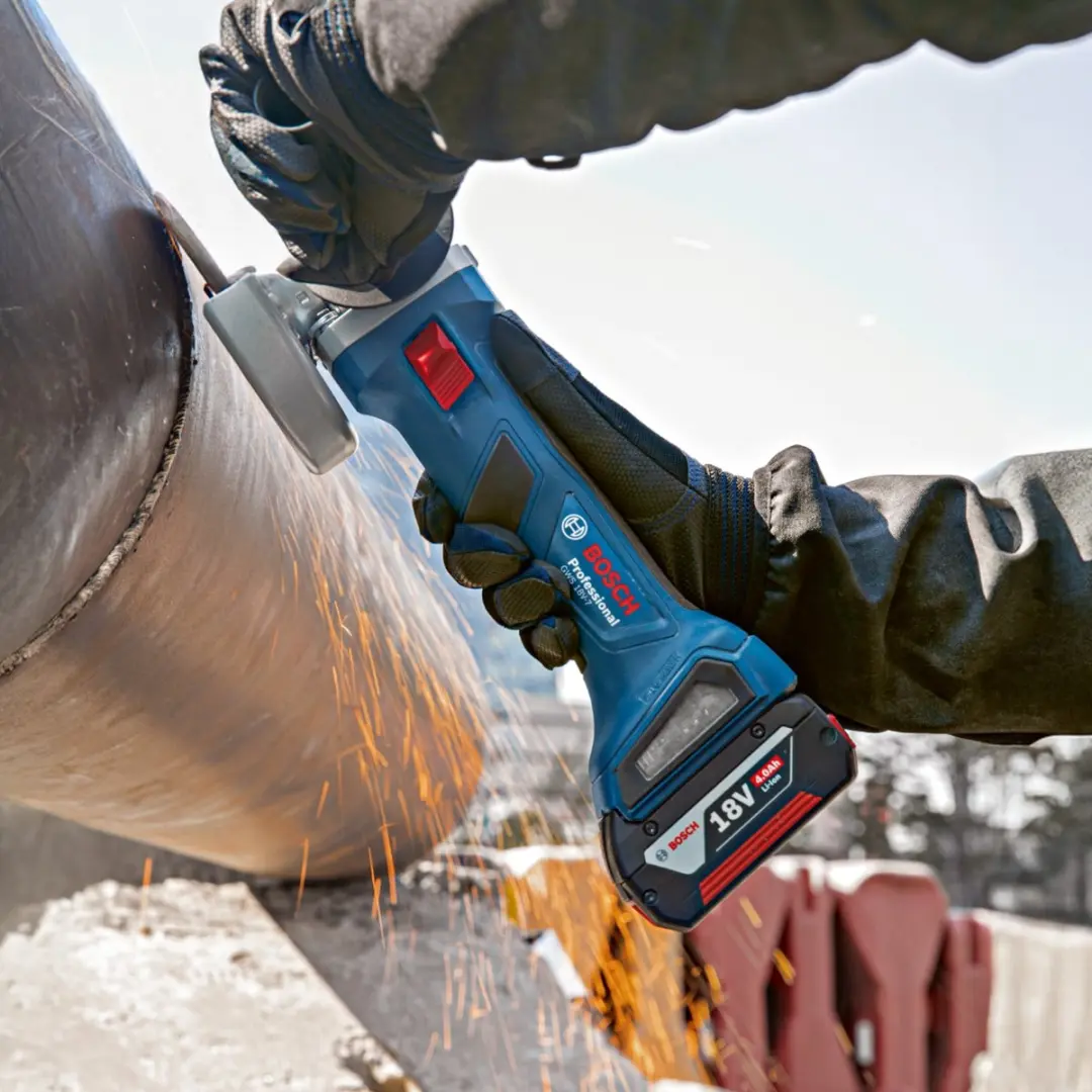 Bosch Professional GWS 18V-7 Accu Haakse Slijper 115mm - 2x 5.0Ah