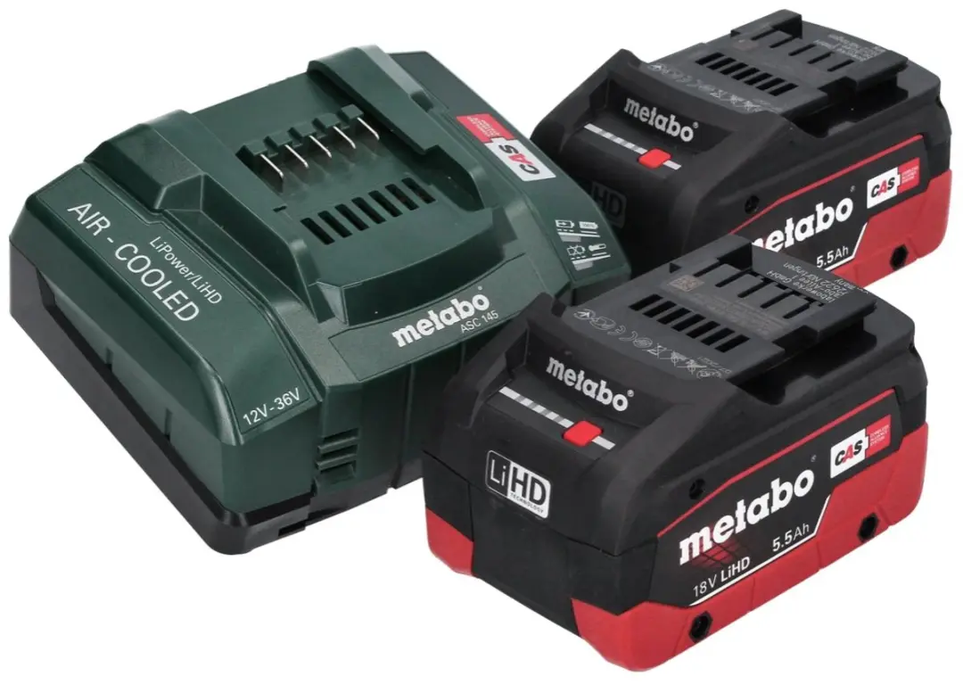 Metabo KH 18 LTX BL 28 Q Accu-boorhamer 18V - 3J SDS-plus - 2x 5,5Ah + oplader + 5-delige set