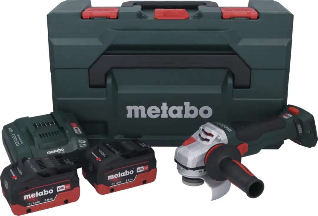 Metabo WB 18 LTX BL 15-125 Accu Haakse Slijper - 18V 125mm Borstelloos - 2x 8.0Ah + Lader
