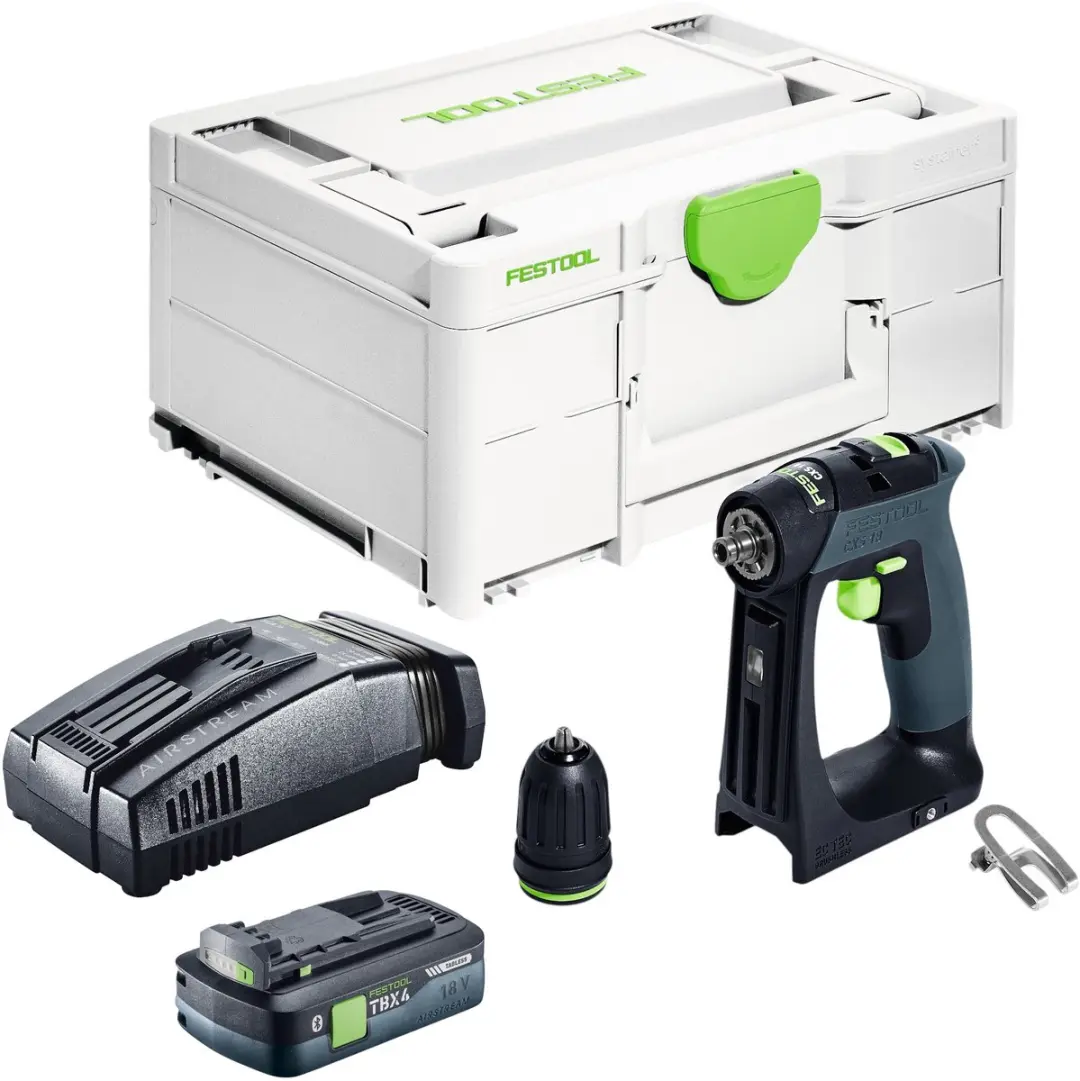 Festool CXS 18-Basic accuboormachine 18 V 40 Nm borstelloos + 1x accu 4,0 Ah + s