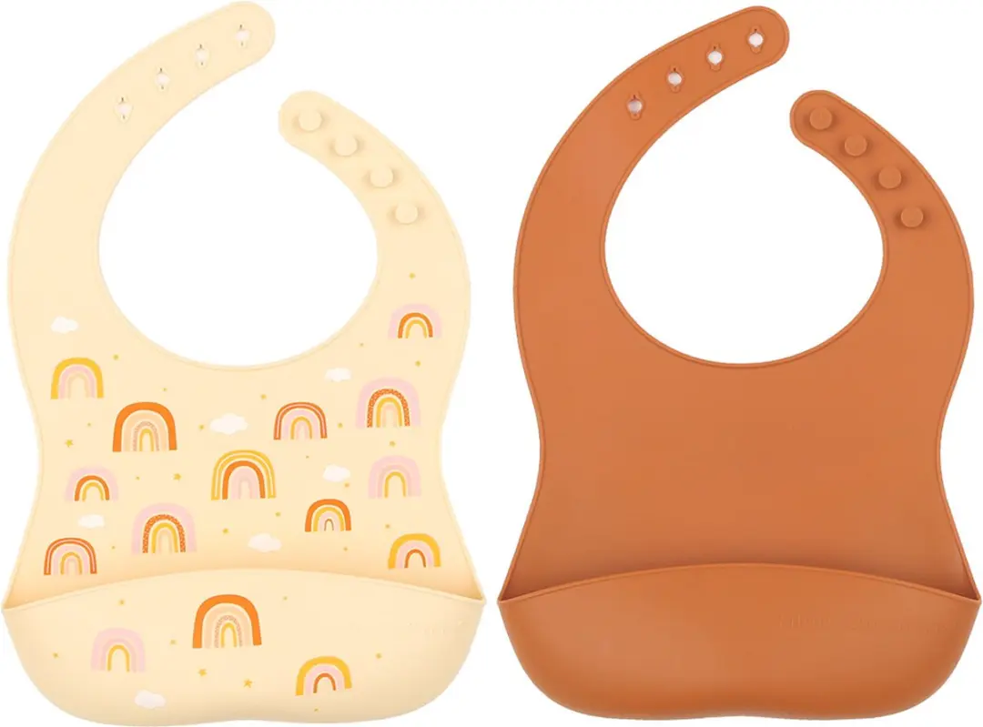 A Little Lovely Company Siliconen Slabbetjes Regenbogen