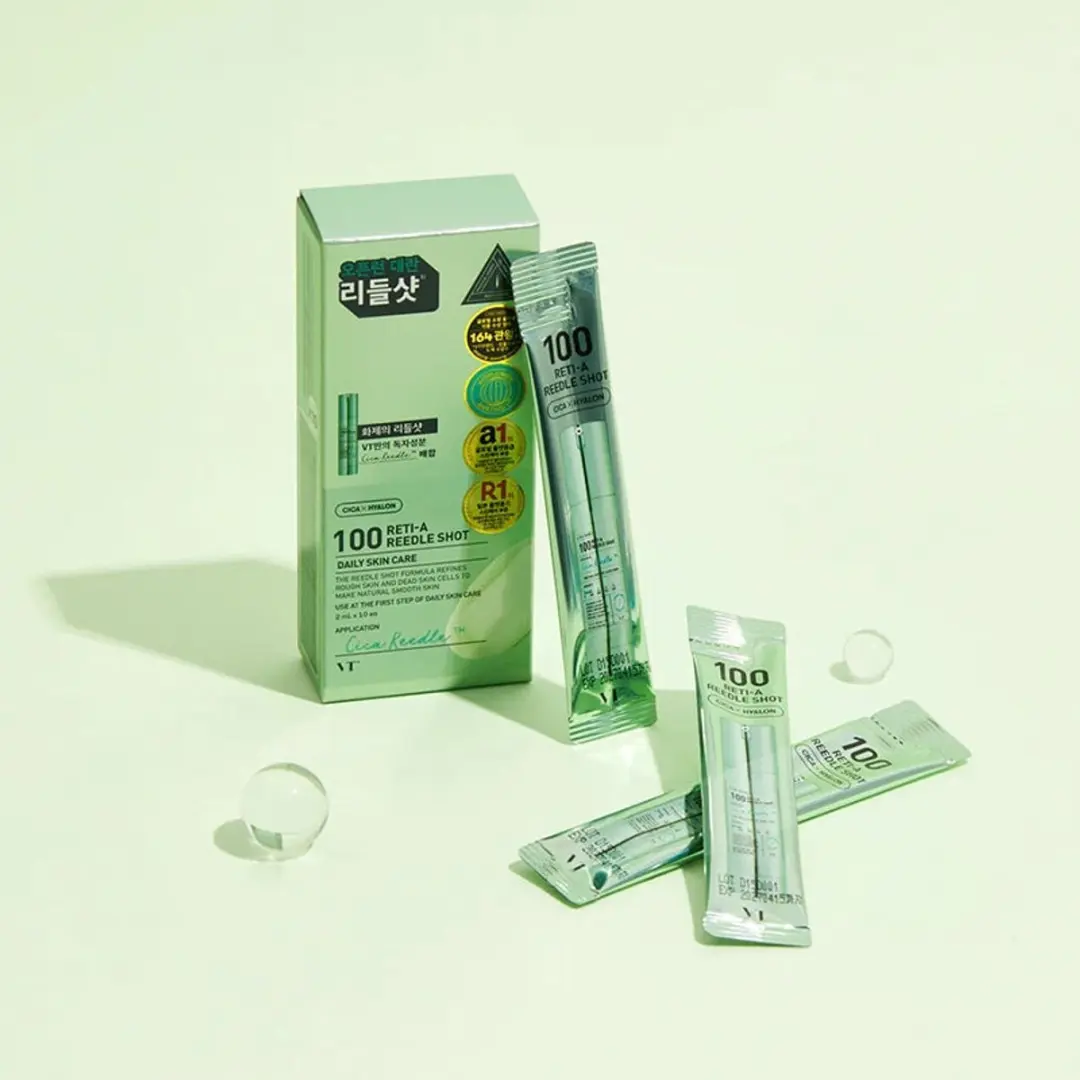 VT Cosmetics Reti-A Reedle Shot 100 Stick Pouch - Groen