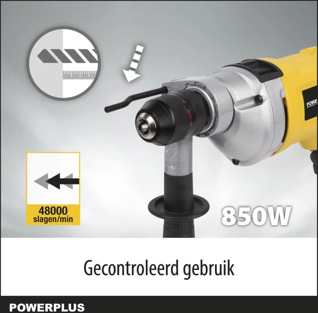 Powerplus POWX0270 Elektrische Klopboormachine 850W - 26 Nm