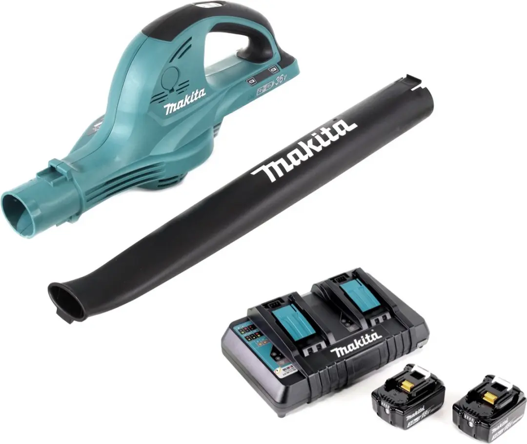 Makita DUB 361 PT Bladblazer - 2x 18V/36V - 2x 5000mAh Accu + Lader