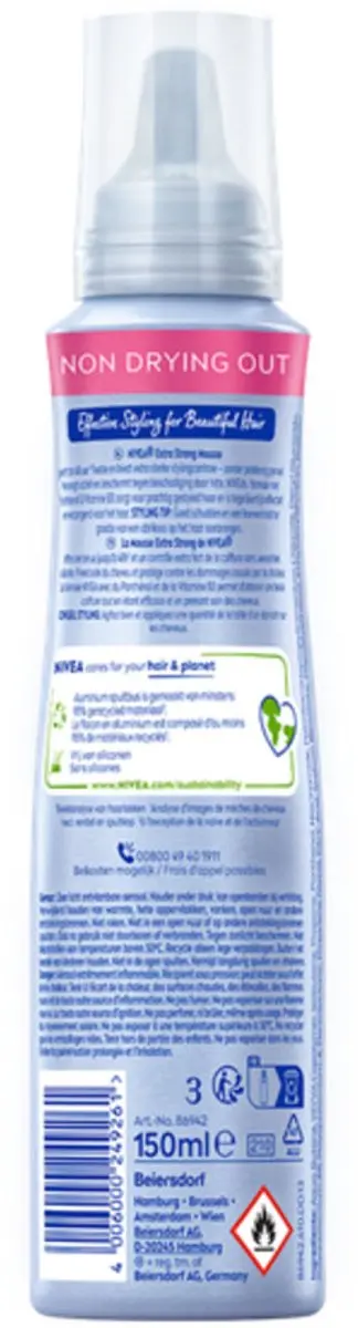 NIVEA Styling Mousse Extra Strong 3x150ml