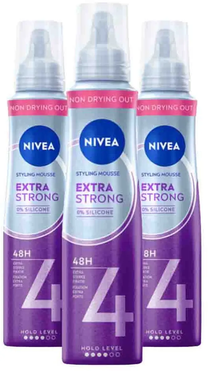 NIVEA Styling Mousse Extra Strong 3x150ml