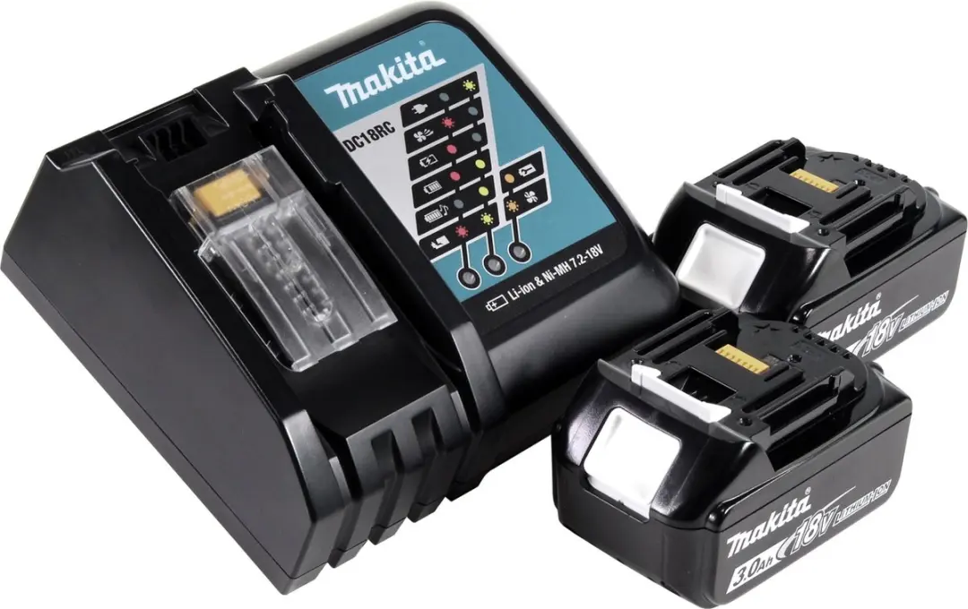 Makita DGA 519 RF Haakse Slijper 18V 125mm Brushless - 2x 3.0Ah Accu + Lader