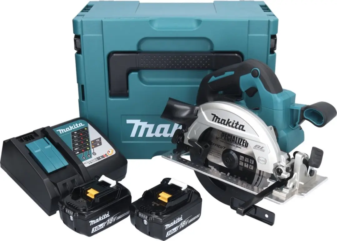 Makita DHS661RFJ Accu-handcirkelzaag 18V 165mm - 2x 3,0Ah + Oplader