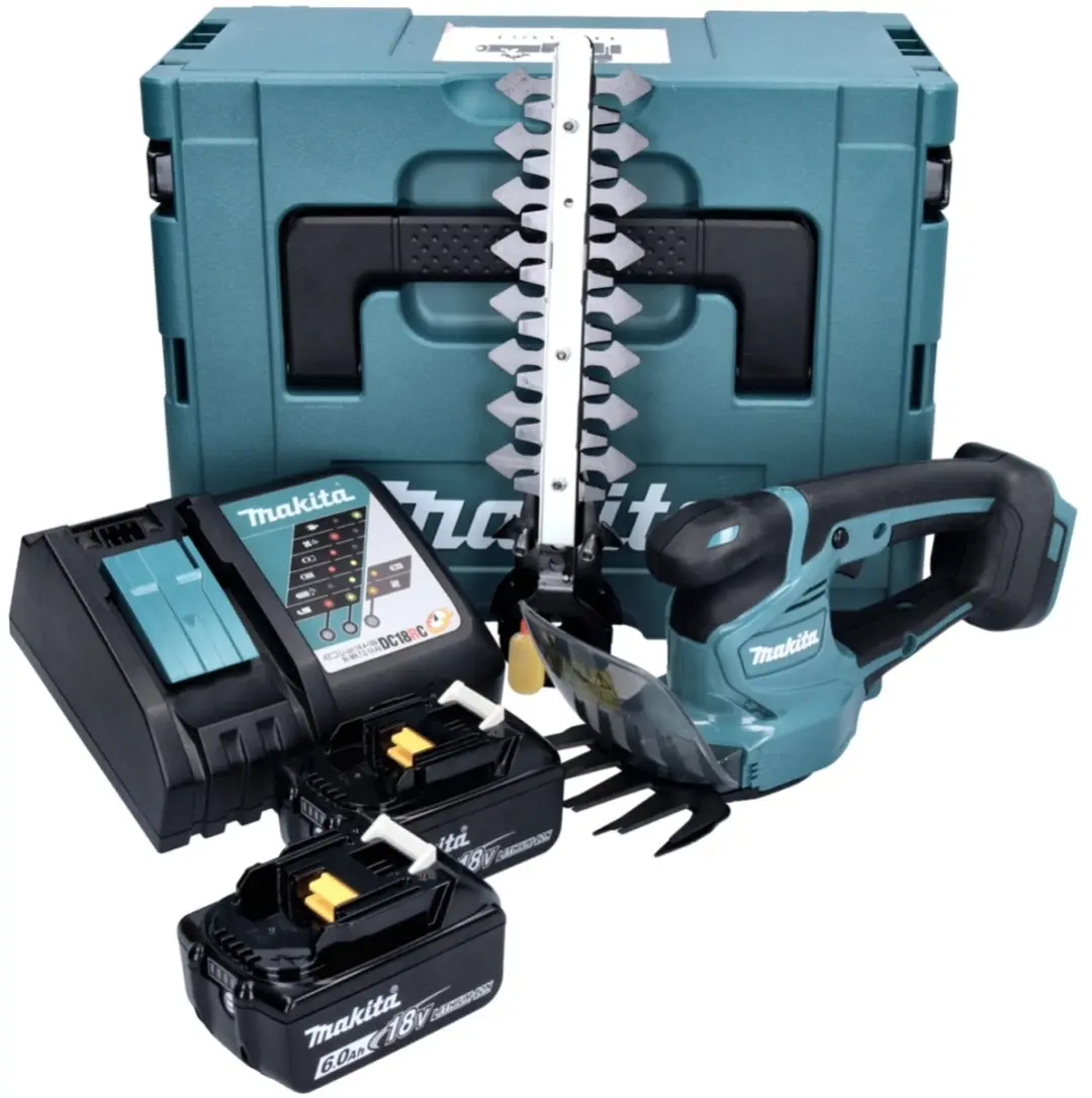 Makita DUM111 RGXJ Accu Grasschaar 18V - 2x 6.0Ah + Lader + Makpac