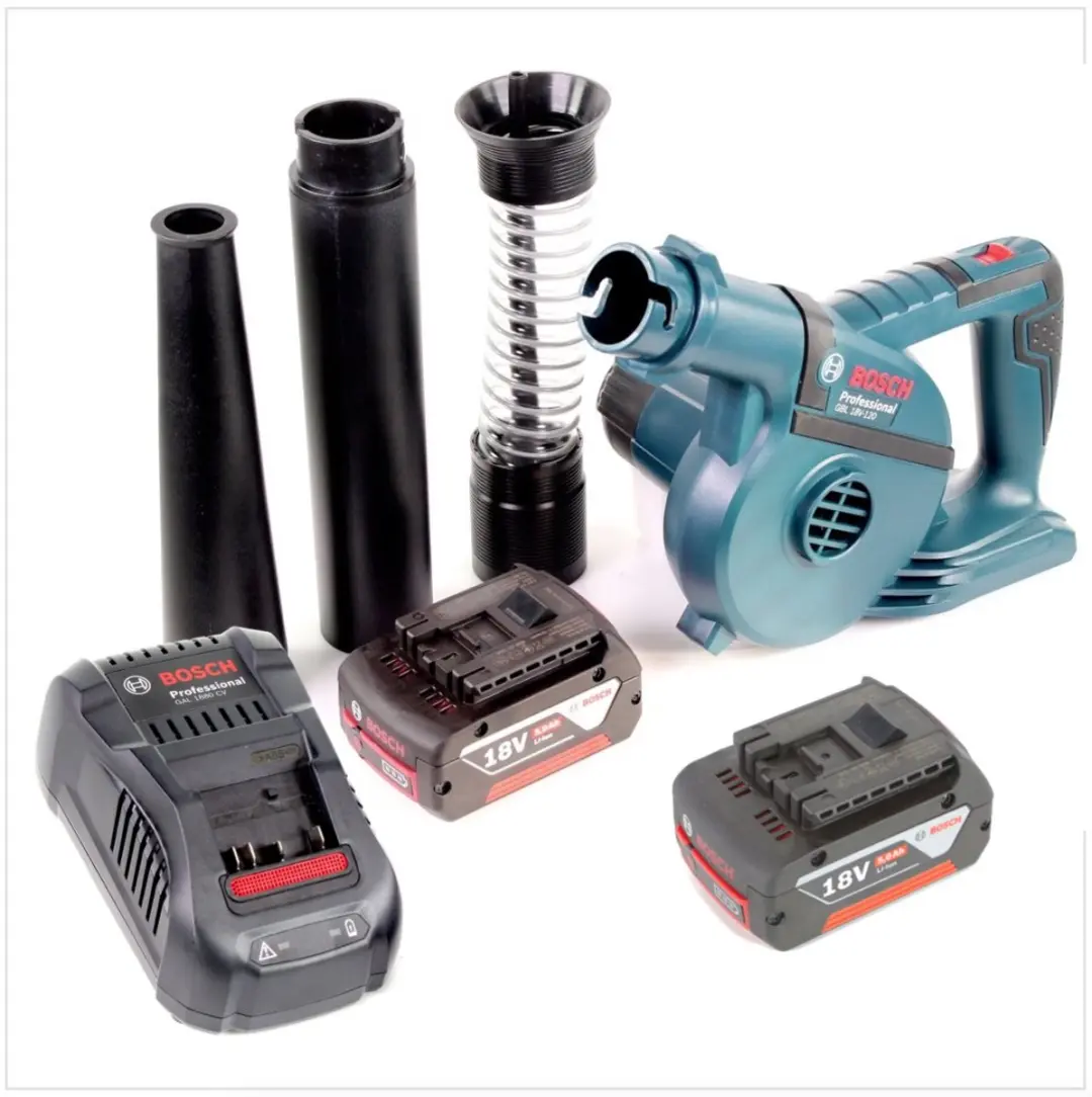 Bosch GBL 18V-120 Accubladblazer - 2x 5.0Ah Accu + Lader