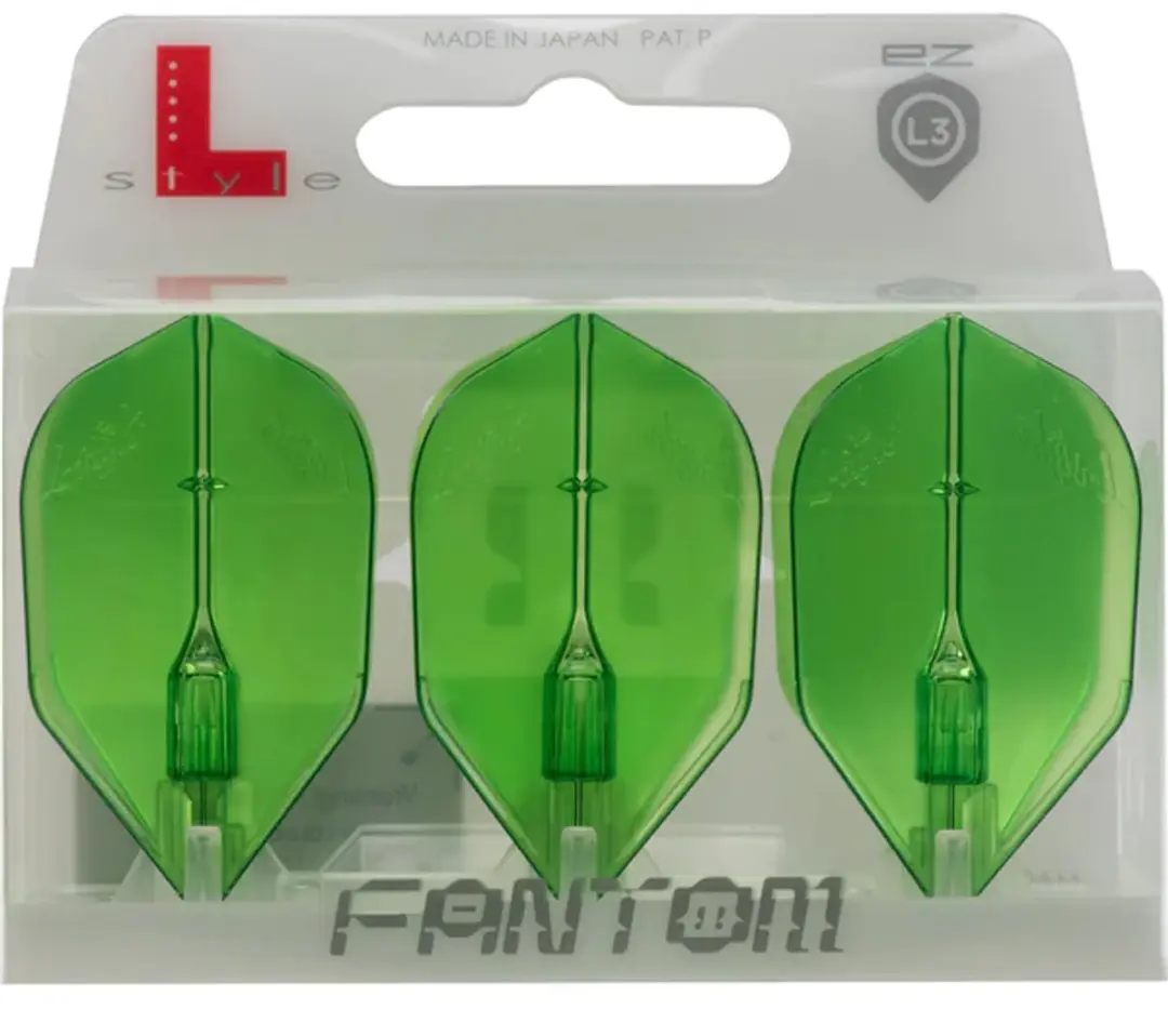 L-Style Fantom EZ L3 Shape Dartvleugels - Groen - 3 Stuks