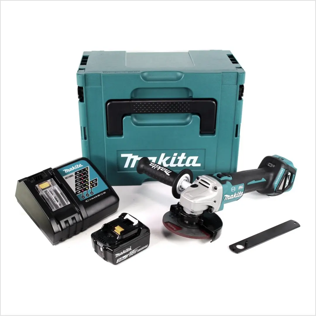 Makita DGA513RF1J Haakse Slijper 125mm - 18V - 3.0Ah - Bundel