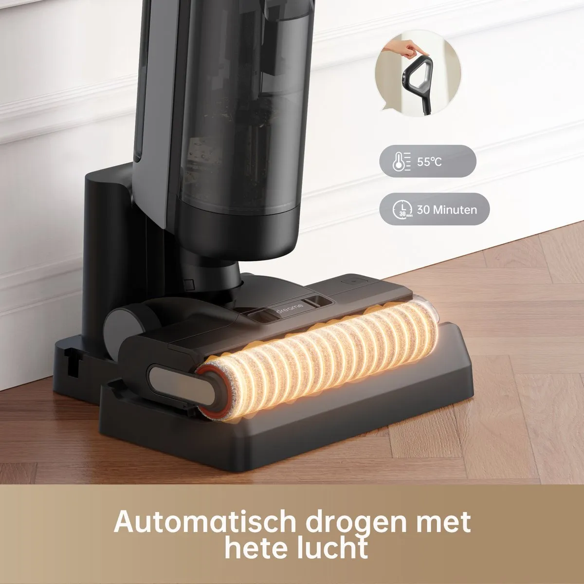 Dreame H12 Dual Smart Cleaner Stofzuiger/Dweil - 400 Airwatts - Grijs/Zwart