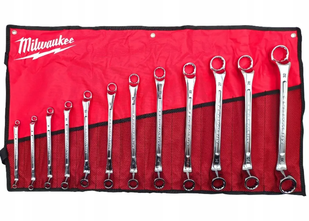 Milwaukee Ringsleutelset 12-delig 6-32mm - 75° gebogen