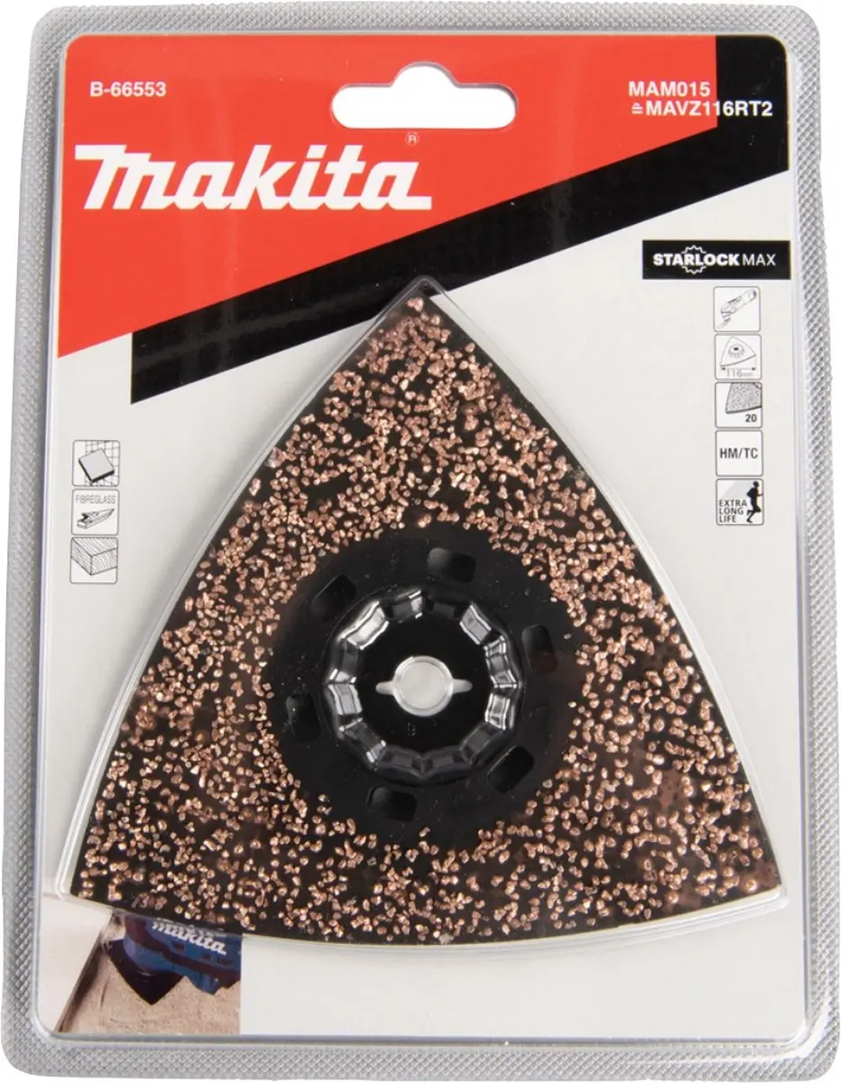 Makita MAM015 HM Deltaplaat 116mm Starlock Max - 2 Stuks