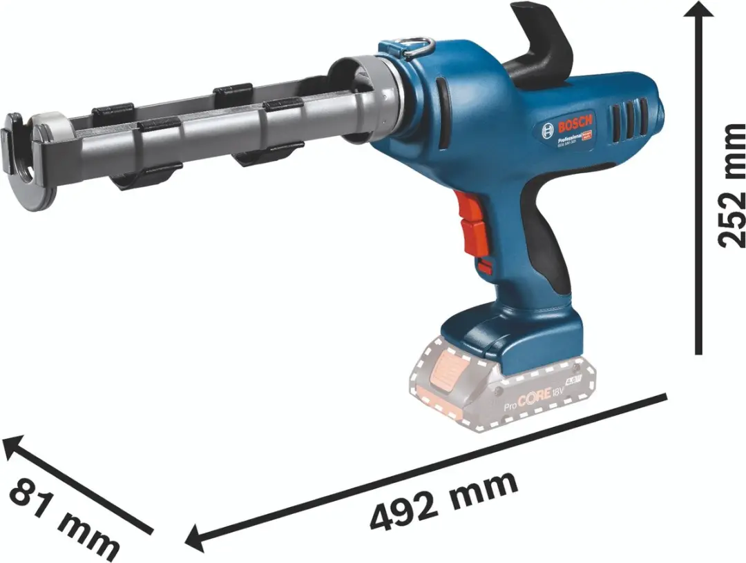 Bosch GCG 18V-310 Accupistool 3,5 kN - 310ml - 1x 5,0 Ah