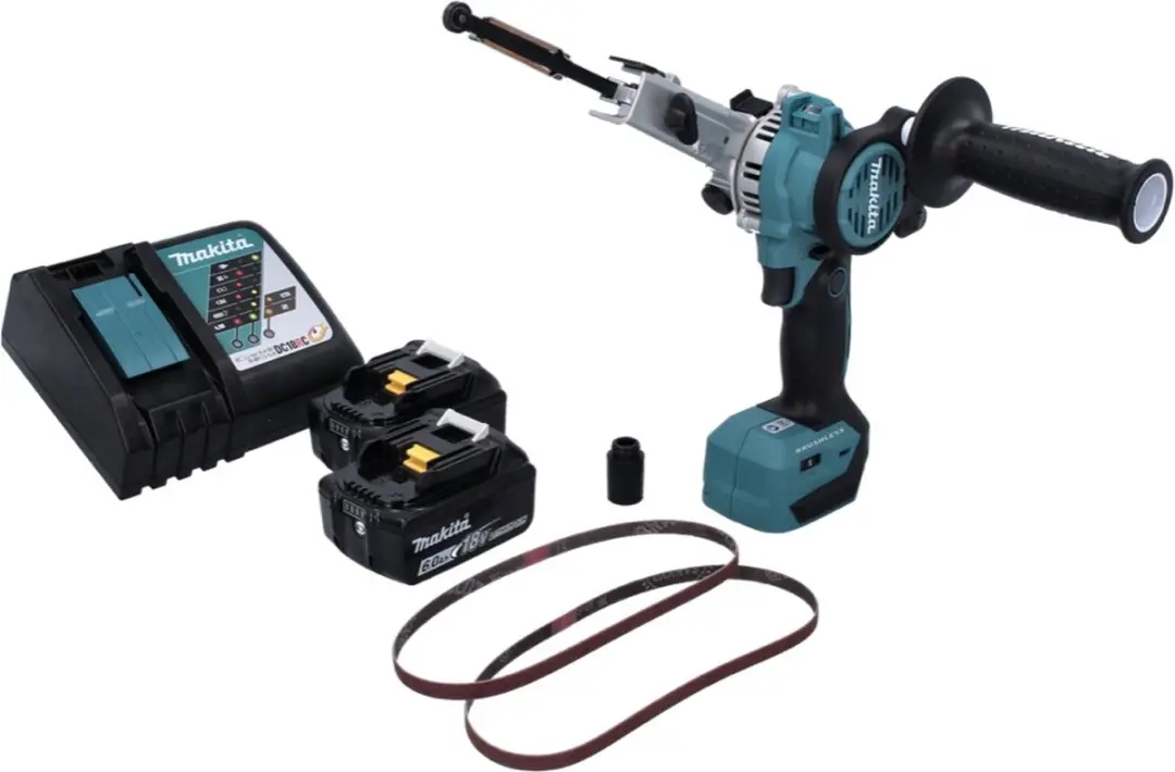 Makita DBS 180 RG Accu-bandvijl 18V - 9x533mm Borstelloos - 2x6.0Ah + Lader